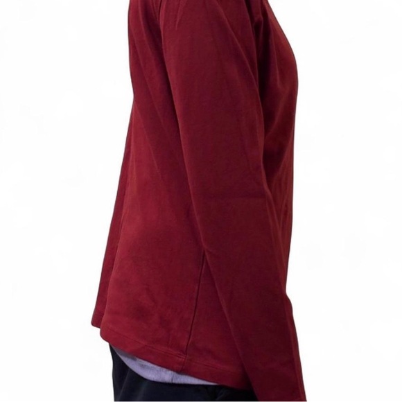 L L Bean Deep Red Long Sleeve Tee - Picture 4 of 4